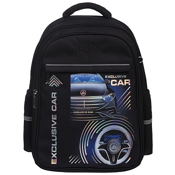 NRk_15168 Рюкзак LIGHT-Exclusive car- 38х29х14,5см полиэстер нагрудная стяжка светоотраж. 2 отделени