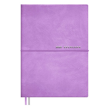 Ежедневник датированный 2026 ESCALADA, А6+, 128 л., арт. 70312/ 20 ШЕВРЕТ СИРЕНЕВЫЙ (кожзам: 128х176