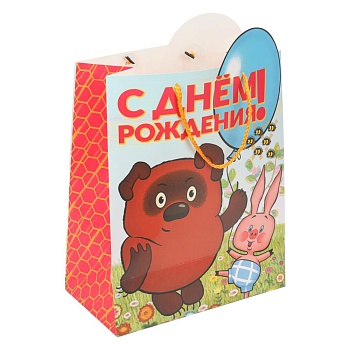 400395 Пакет подарочный креативный l,Винни Пух вырубка,190 гр/м2 ЧУДО ПРАЗДНИК в кор.10*12шт