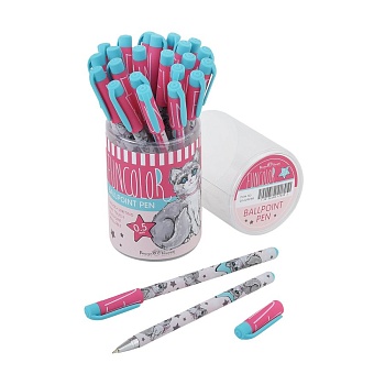 РУЧКА "HappyWrite. FunColor.Кошка" ШАРИКОВАЯ 0.5 ММ, СИНЯЯ