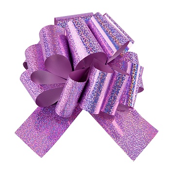 Бант Шар, Розовый, Голография, 21 см, 1 шт. в упак.