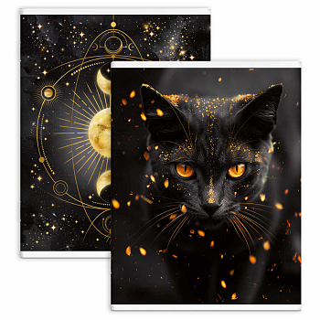 Тетрадь-перевертыш, 80 л. клетка, арт. 69615/ КОТ-МАГ/ 210 х 297 мм, А4 мягкий переплёт (2 скобы), м