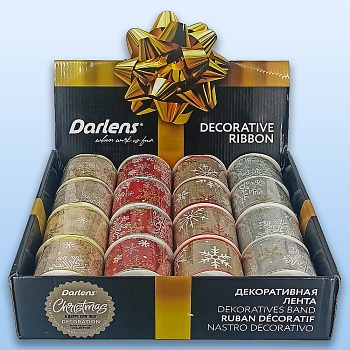 ЛЕНТА УПАКОВОЧНАЯ, DARLENS, 6.2MMX27М, АССОРТИ DL-DRL07773