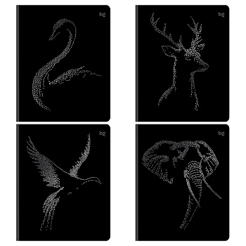 Тетрадь 48л., А5, клетка BG "Точечный мир", тиснение фольгой