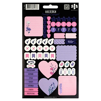 Наклейки бумажные, 120x210 мм, арт. 70880 / 100 ЦВЕТЫ (10 листов  в наборе, размер листа: 120x210 мм