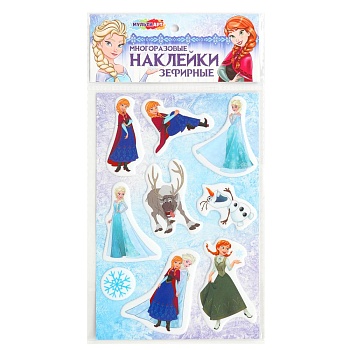 392128 Наклейки зефирные, снежная принцесса МУЛЬТИ АРТ в кор.500шт