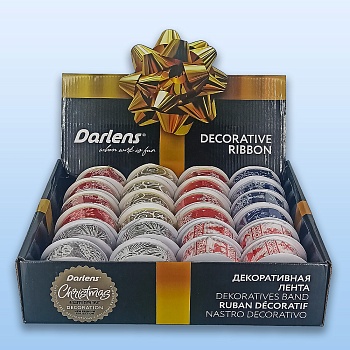 ЛЕНТА УПАКОВОЧНАЯ, DARLENS, 3.8MMX27М, АССОРТИ DL-DRL07764