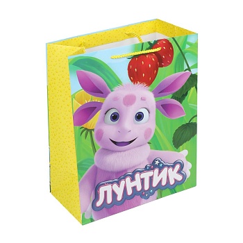 392894 Пакет подарочный МАТОВЫЙ Лунтик l,140 гр/м2 ЧУДО ПРАЗДНИК в кор.10*12шт