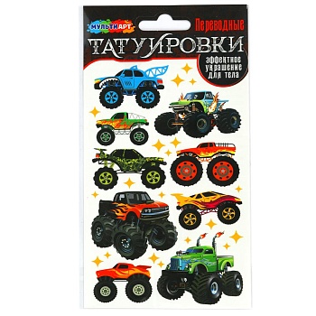 386874 Тату бигфуты, 1 лист, в пакете МУЛЬТИ АРТ в кор.200шт