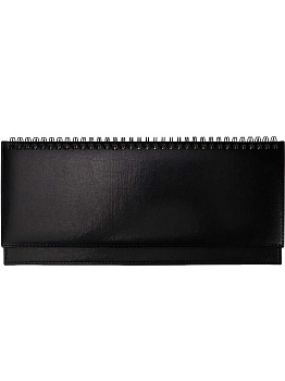 ПЛАНИНГ 56 л. недатир. SELECTION - BLACK (56-5075) греб, кожзам (черный), серебр срез 300х130мм