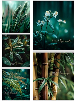 TМ"Profit"Тетрадь А5 КЛЕТКА 48л. РАСТИТЕЛЬНАЯ ТЕМА (48-9059) цвет. мелов. обл.