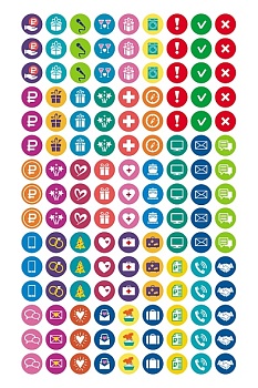 4Н5н Набор НАКЛЕЕК А5ф 4л 532 шт серия -Планируй с удовольствием- в пакете с европодвесом