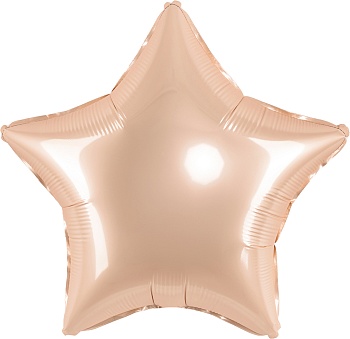 Шар (18''/46 см) Звезда, Пудра, Макарунс, 1 шт.