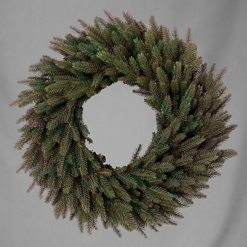 ХВОЙНЫЙ ВЕНОК, DARLENS «ЕЛЬ СИБИРСКАЯ», 50 СМ, PE/PVC, ЛИТОЙ, 96 ВЕТОК