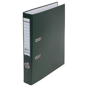 50ПР4_00007 Папка-Регистратор с арочным механизмом А4 с карманом на корешке, 50 мм, бумвинил, зелена