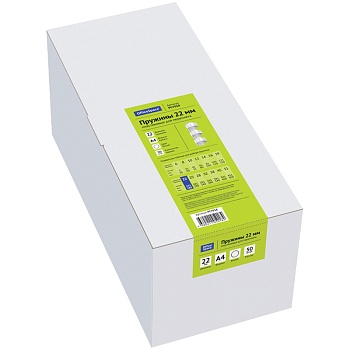 Пружины пластик D=19мм OfficeSpace, белый, 100шт.