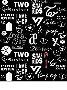 Тетрадь КЛЕТКА  80л. K-POP (80-5002) (на кольцах)