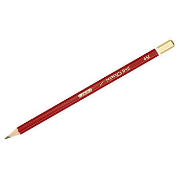 Карандаш ч/г Красин "1926" 4М (4В),  КЕДР,  шестигранный, заточен.