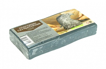 Пластилин скульптурный, серый, 0, 5 кг. ПЛС-08