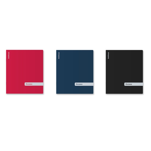 Тетрадь общая ученическая с пластиковой обложкой на скобе ErichKrause Classic ассорти, Физика, 48 ли