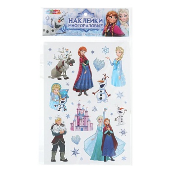 404640 Наклейки бумажные а5, снежная принцесса MultiArt уп-25шт в кор.20уп