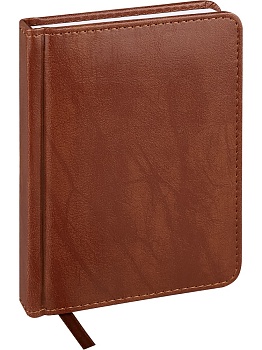 ЕЖЕДНЕВНИК А6, 128л. недатир. EVERYDAY CHRONICLES - CHOCO (128-5034) кожзам (коричневый)