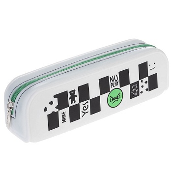 NPn_71249 Пенал Hatber 200х50х60мм на молнии мягкий силикон -В моём стиле-  в пластик.боксе с европо