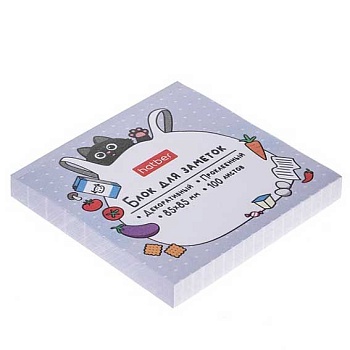 MB_092662 Блок для заметок на клею Hatber 85х85мм 100л -За покупками- в пленке