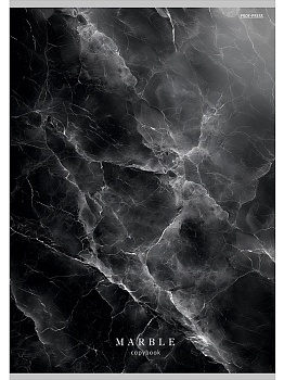 Тетрадь КЛЕТКА 48л. А4 ЧЁРНЫЙ МРАМОР (48-8943) (цвет. мелов. обл.)