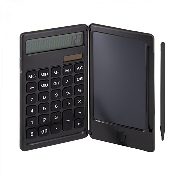 Калькулятор с графическим планшетом Alingar 12 разрядов, 162*80*14 мм, двойное питание, черный, раск